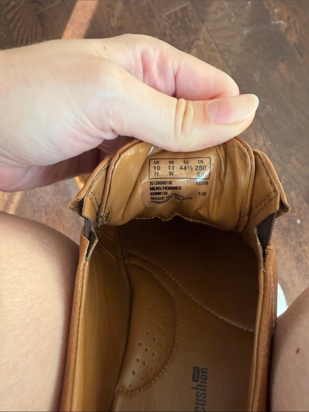 Cole Haan Men’s Brown Leather Cap-Toe Derby Shoes - Picture 3 of 3